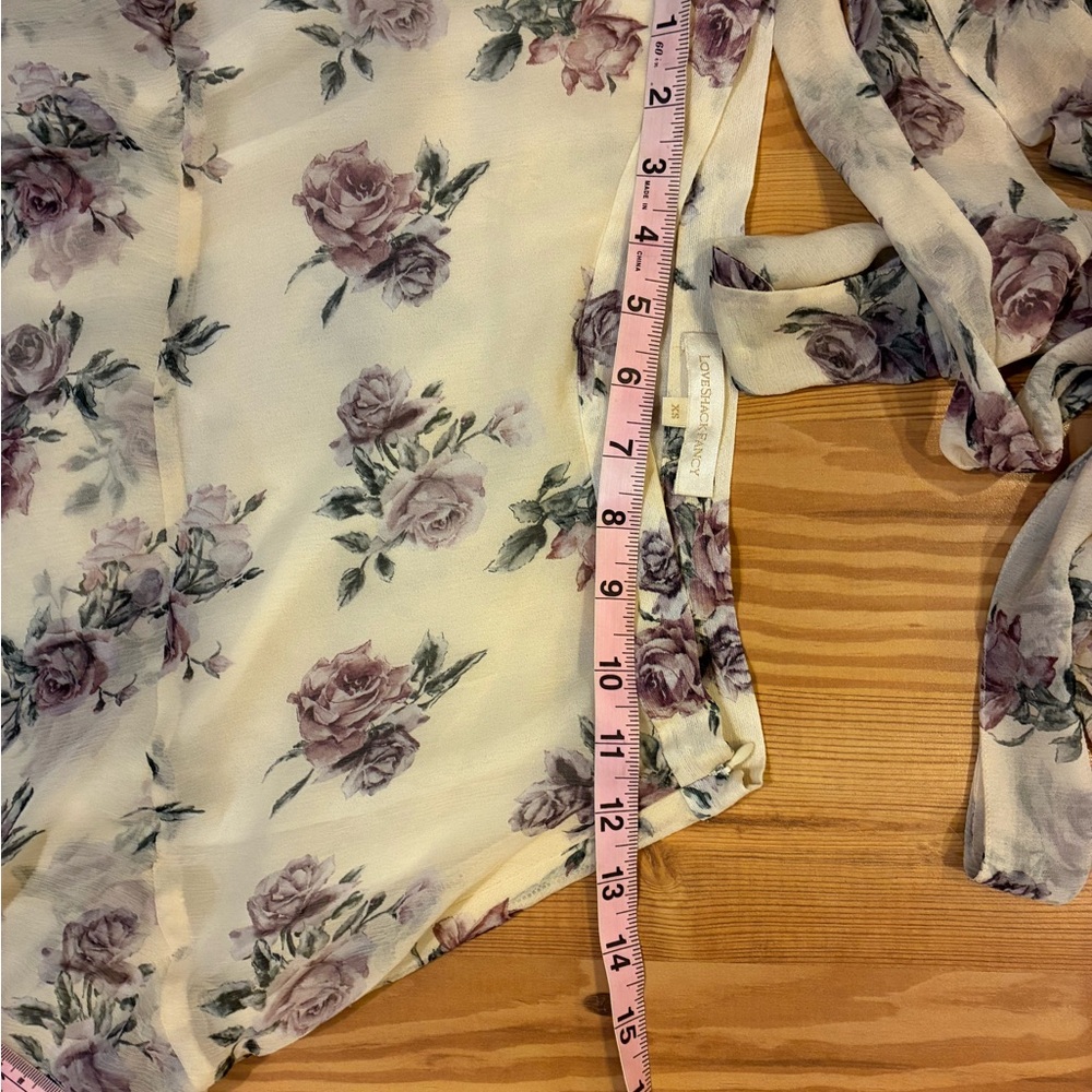 LoveShackFancy Ivory Floral  Top with matching skirt  skirt XS top S - Picture 6 of 8